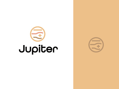 Jupiter branding design gas planet geometric jupiter logo logodesign modern music simple solar system sound space