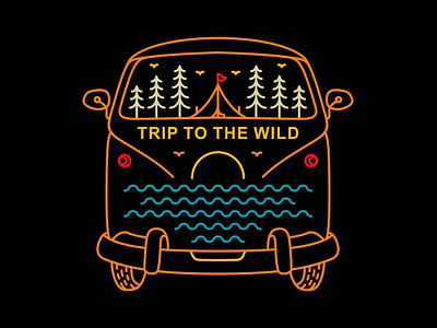 Trip To The Wild adventure backpacker beach camper van camping cars explore forest holiday monoline national park nature outdoors travel vacation van wanderlust wave wild wildlife