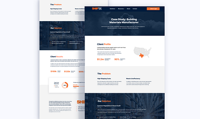 B2B Case Study Landing Page clean design layout web design website