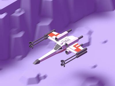 X WING STARFIGHTER 3d 3d illustration 3d modeling animation blender design illustration motion graphics ui