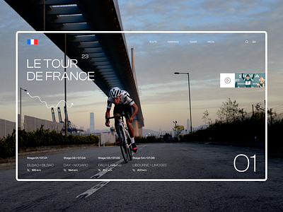 Le tour de France bike design france graphic design landig page landing minimalism tour ui турдефранс