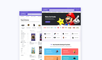Games & Toys E-commerce Store Design design layout web design website