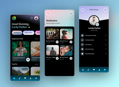 SerenityPause: Your Guiding Friend in Meditation" app designing app ui application application ui application ui design apps meditation app ui design meditiation app music music app music apps ui ui design ui designs