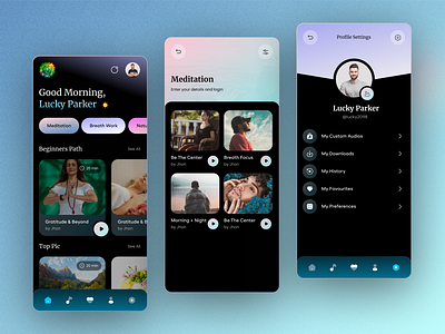 SerenityPause: Your Guiding Friend in Meditation" app designing app ui application application ui application ui design apps meditation app ui design meditiation app music music app music apps ui ui design ui designs