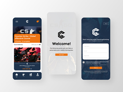 COGA - Coaching Esport Mobile Apps graphic design ui