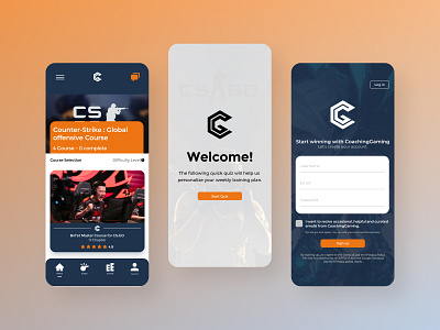 COGA - Coaching Esport Mobile Apps graphic design ui