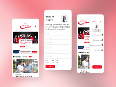 Prudential - Redesign Insurance Mobile Website graphic design ui