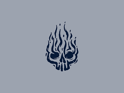 Fire skull character death fire ghost logo logotype minimalism mysticism skull