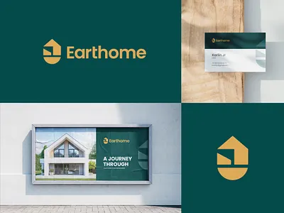Earthome Real estate Logo | Earth Logo | Home Logo app logo brand identity branding building logo creative logo design development logo earthome logo graphic design home logo house logo logo logo design minimal logo modern logo simple logo
