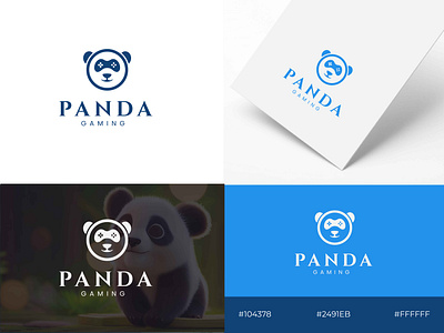 Panda gaming logo design app apps logo branding design gameing gradient logo graphic design illustration logo logo design logo maker panda ui