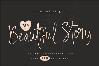 Free Stylish Font - My Beautiful Story autograph beautiful calligraphy elegant greeting card handwriting handwritten handwritting lettering love photograph procreate font romantic script signature story stylish valentine valentine font wedding