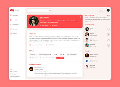 UI - Desktop Application - Profile app design profile ui