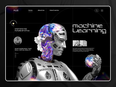 Rus - Machine Learning Landing Page Design ai artificial intelligence data science deep learning design landing design machine learning machinelearning ml modern design neural network ui ux web web design web designer web page webdesign website website design