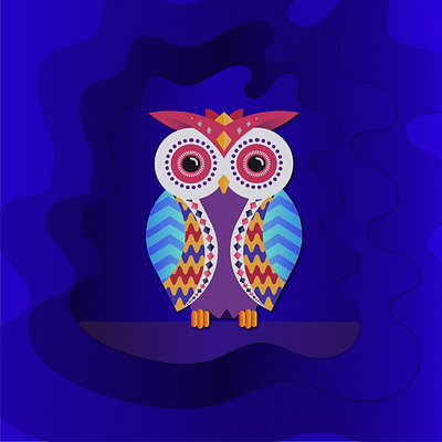 The Rainbow Owl 🎨🌈 artfulsymphony artistryunleashed colorfulartistry design graphic design illustration kaleidoscopicowl natureincolor vector vibrantspectrum