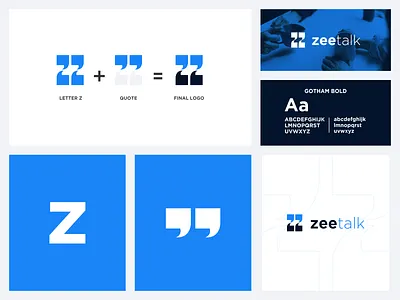 LETTER Z AND QOUTE LOGO CONCEPT brand brand identity branding color design dual menaing logo illustration logo logo combinations logo designer prio hans qoute logo typography ui ux vector z logo