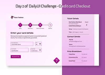 Day 2 #DailyUI credit card checkout dailyui ui