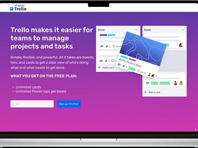 Design Challenge-Replication of Trello’s landing page design designchallenge figma landingpage replicate design trello ui uiux ux website