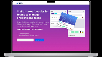 Design Challenge-Replication of Trello’s landing page design designchallenge figma landingpage replicate design trello ui uiux ux website
