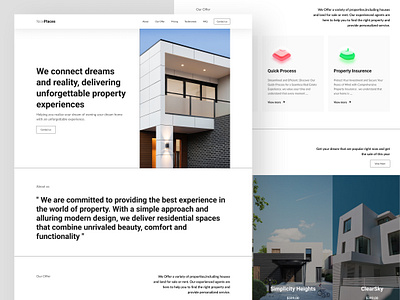 Real Eastate Landing Page - Nice Places clean design landingpage modern realestate simple ui uidesign ux uxdesign webdesign websitedesign