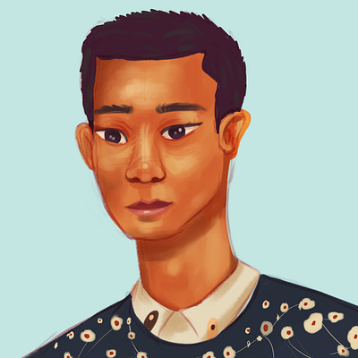 Black Sweater Boy design digital art illustration photoshop portrait