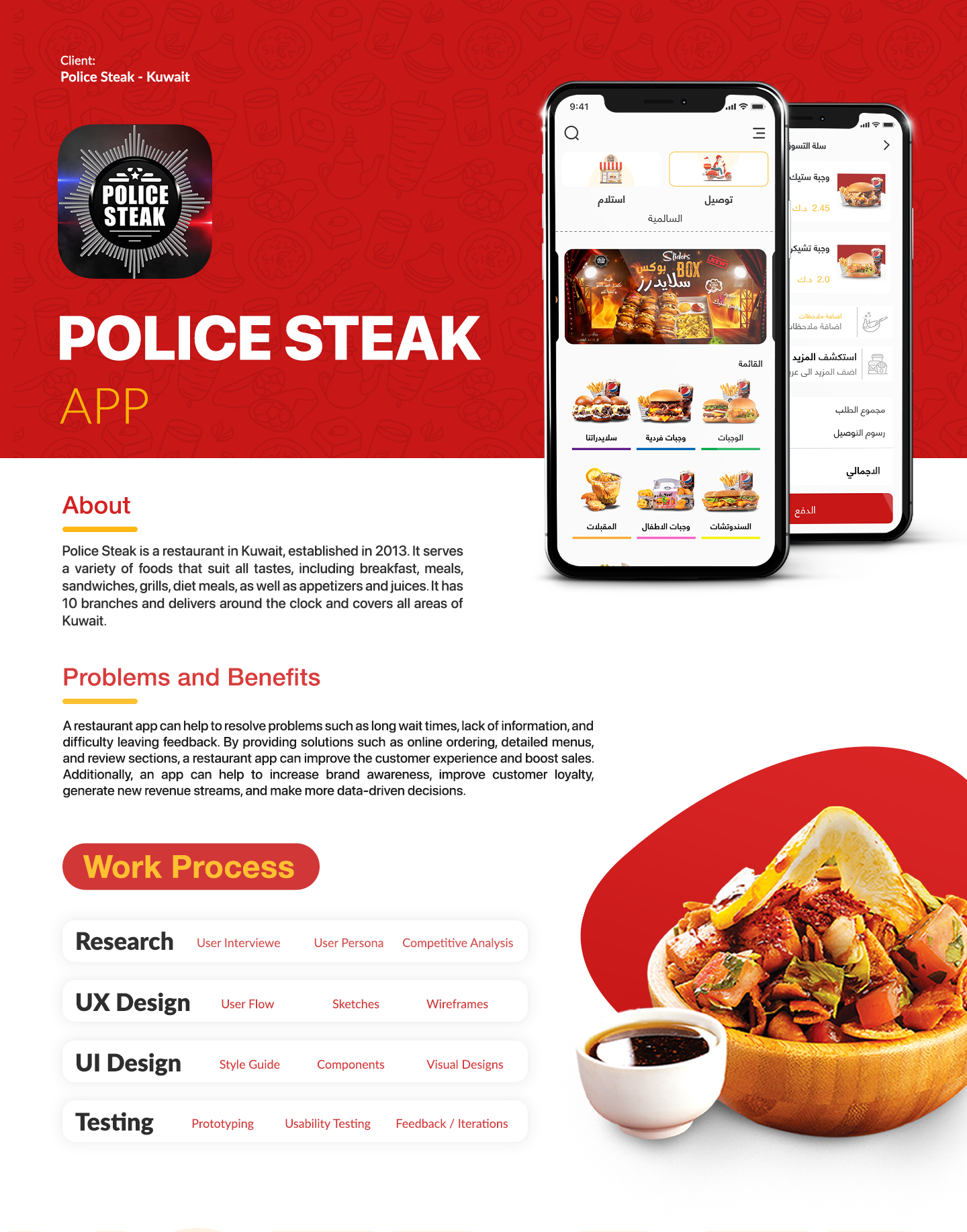 Police Steak Mobile App app branding design graphic design illustration logo sty typography ui ux vector