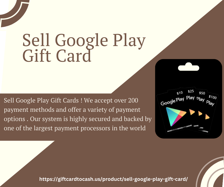sell Google Play Gift Card by Gift card to cash on Dribbble