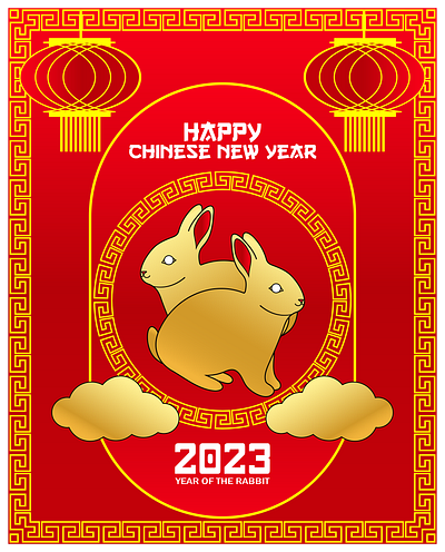 Poster Happy Chinese New Year 2023 graphic design