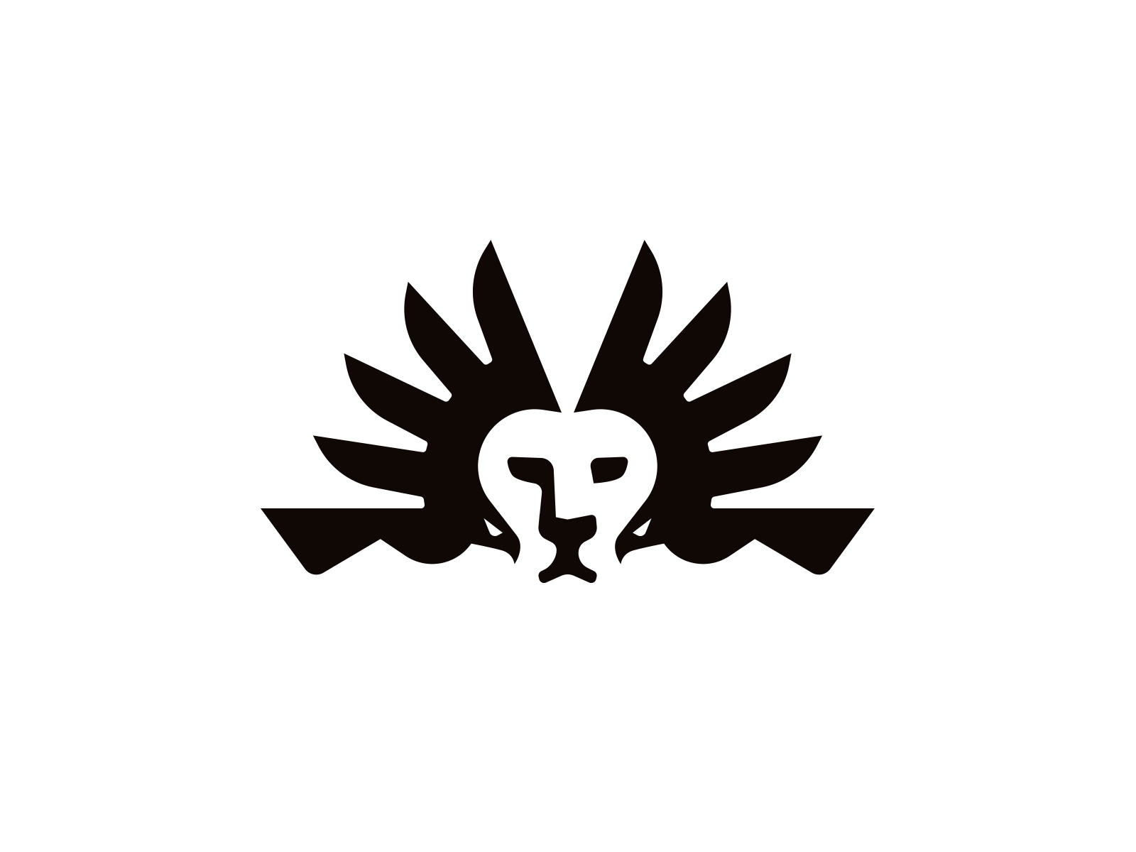 The lion and the hawks animal brand branding design eagle elegant falcon graphic design hawk illustration lion logo logotype mark minimalism minimalistic modern negative space negativespace sign