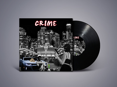 Crime Album Cover album album artwork album cover album cover design book cover cd artwork design graphic design illustration ui