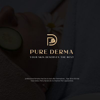 PURE DERMA brand brandidentity branding clean iconic inspirations logo logo design logomark modern pure skincare spa unique