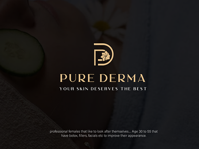 PURE DERMA brand brandidentity branding clean iconic inspirations logo logo design logomark modern pure skincare spa unique