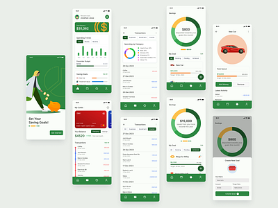 Savings Application - UI Design application banking budget design finance graphic design illustration ios management mobile application savings ui ux