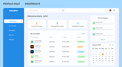 Daily UI Challenge-Day2 dailyui dashboard simple dashboard ui uichallenge