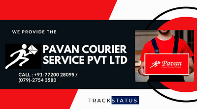 PAVAN COURIER TRACKING illustration logo typography vector