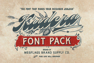 Kudera Font Pack badge design branding ephemera illustration label design t shirt design vintage vintage badge vintage design vintage label