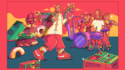 Orchestra art artist design graphic design hip hop illustration music vector