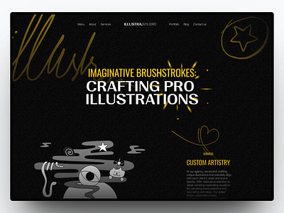 Illustra Studio - Agency Website agency branding design graphic design illustration landing page ui web design