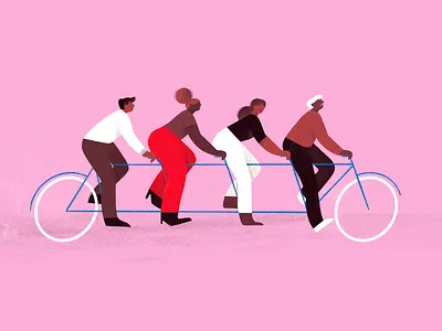 Hire & Keep 2d cartoon character conceptual design drawing editorial flat illustrations illustration ipad photoshop procreate ted texture