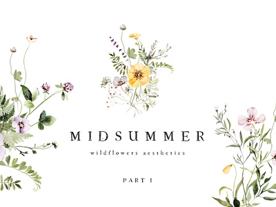 MIDSUMMER Watercolor Wildflowers
