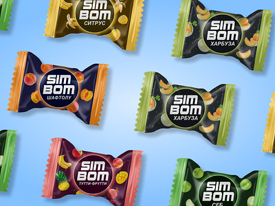 Simbom bubble gum — packaging design