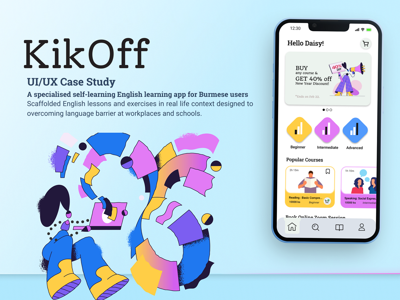 Kikoff Language Learning - UX Case Study by Eii on Dribbble 