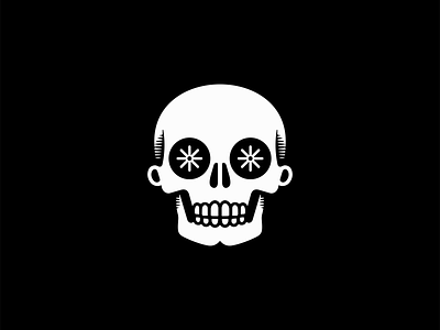 Vintage Skull Logo branding cartoon character design emblem flowers horror icon identity illustration logo mark mascot retro rock skeleton skull symbol vector vintage