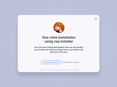 Clean Download Modal app blur card clean components download install memoji modal popups ui webdesign