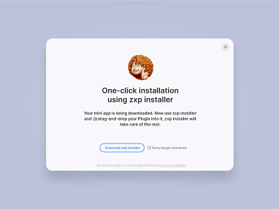 Clean Download Modal app blur card clean components download install memoji modal popups ui webdesign