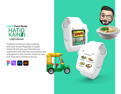 HatidKain - Watch OS Food Delivery App apple applewatch branding case study design food food delivery food delivery app graphic design illustration logo philippines ui ui ux case study uiux ux vector watch os watchos web design