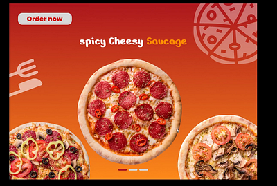 Pizza menu 3d app branding clean color creative dailyui graphic design motion graphics ui