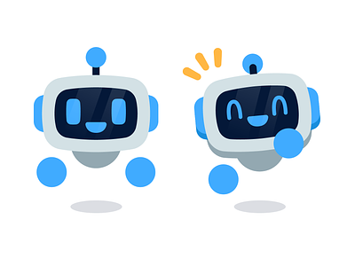 Minimal & Cute Robot Mascot ai android app branding cartoon character children cute flat funny icon illustration kids learning logo mascot robot smile technology vector