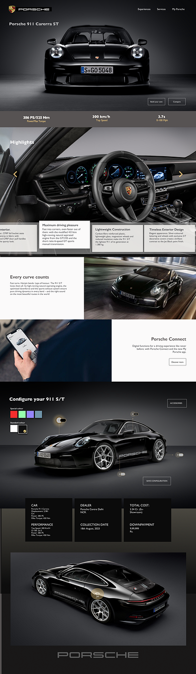 #DailyUIChallenge - 003: Porsche Landing Page carwebsite dailyui dailyuichallenge design graphic design landingpage porsche ui web design webdevelopment websitedesign