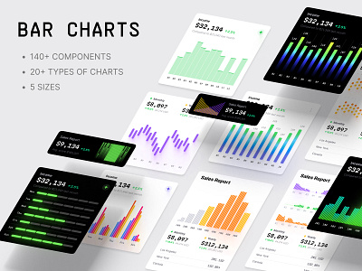 Bar chart templates bar bar chart bar widget chart dashboard data dataviz design desktop development global infographic saas sales service statistic template trend ui widget