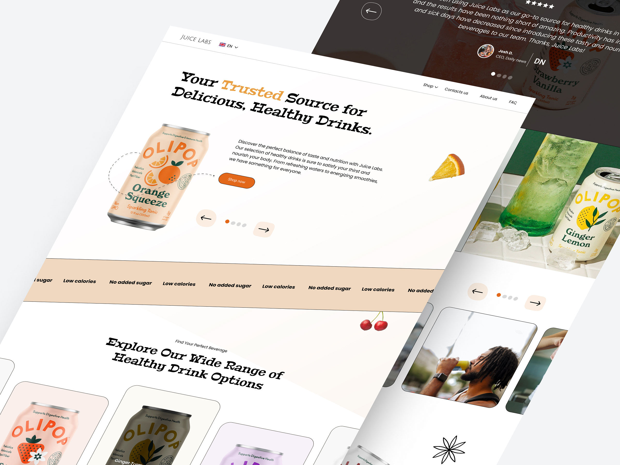 Juice Labs Landing Page by Philip Bassey on Dribbble